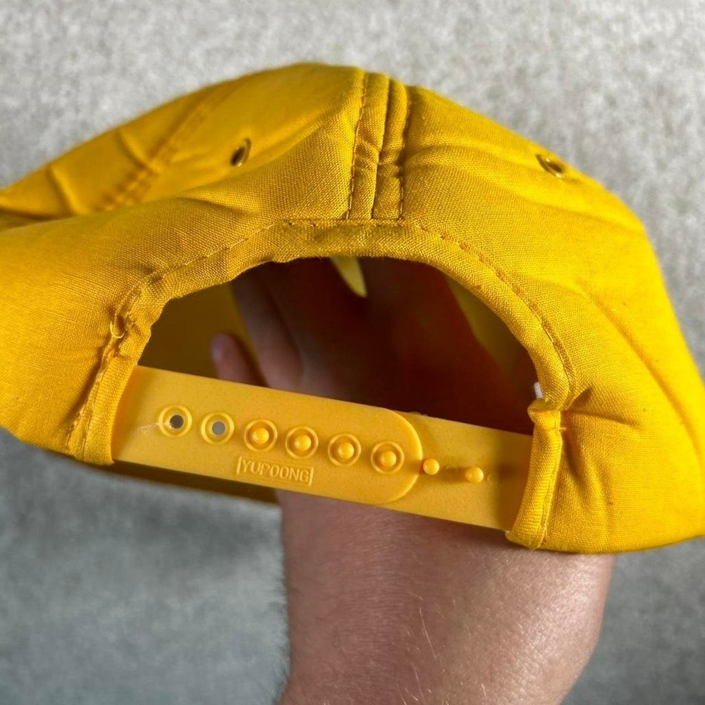 Vintage 80s Pampered Pet dog food white yellow foam trucker SnapBack hat youngan - Picture 3 of 4